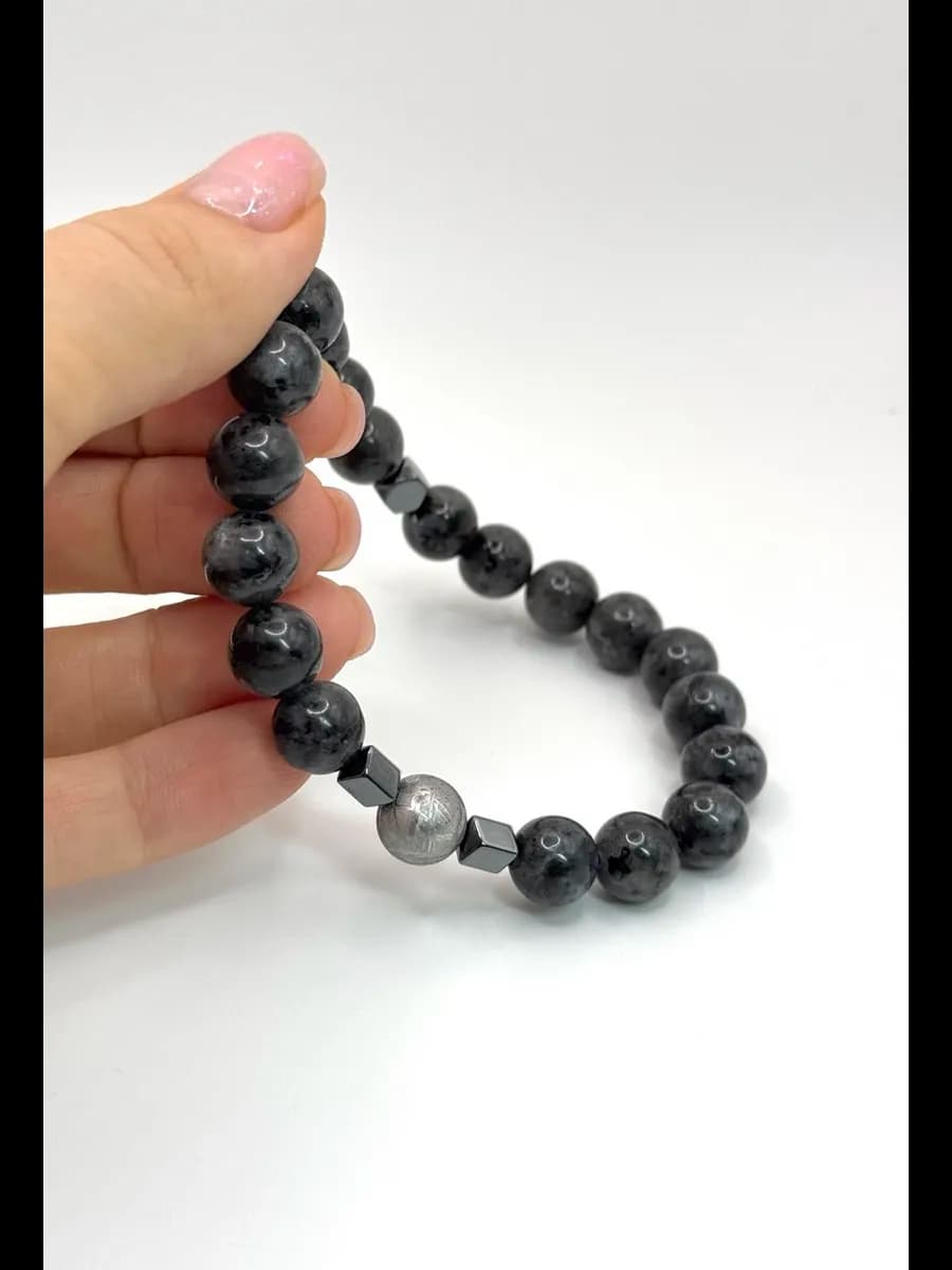 Bracelet with a meteorite fragment