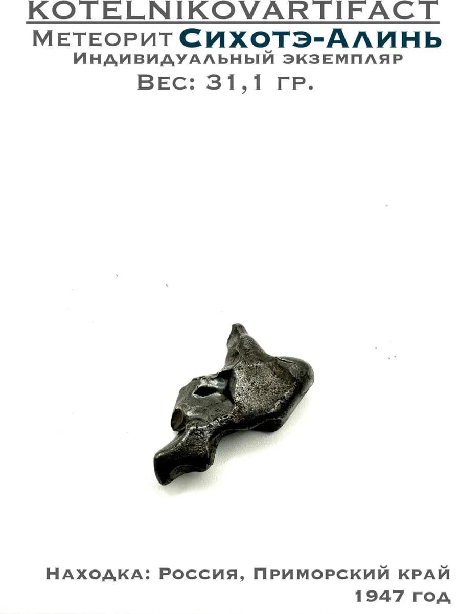 Метеорит Сихотэ-Алинь железный, образец 31,1 гр, оберег