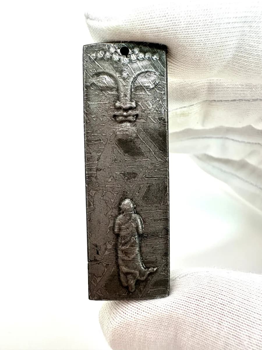 Кулон Лик Будды из метеорита Алетай, амулет оберег резной — фото 2